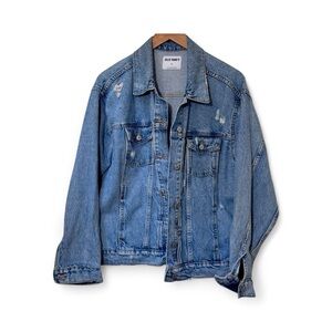 NWOT OLD NAVY Classic Blue Distressed Jacket